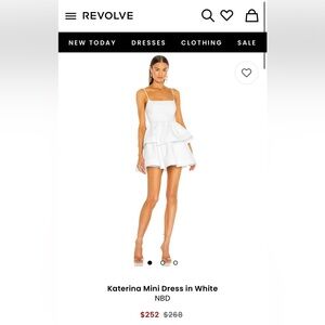 NBD White Tiered Mini Dress